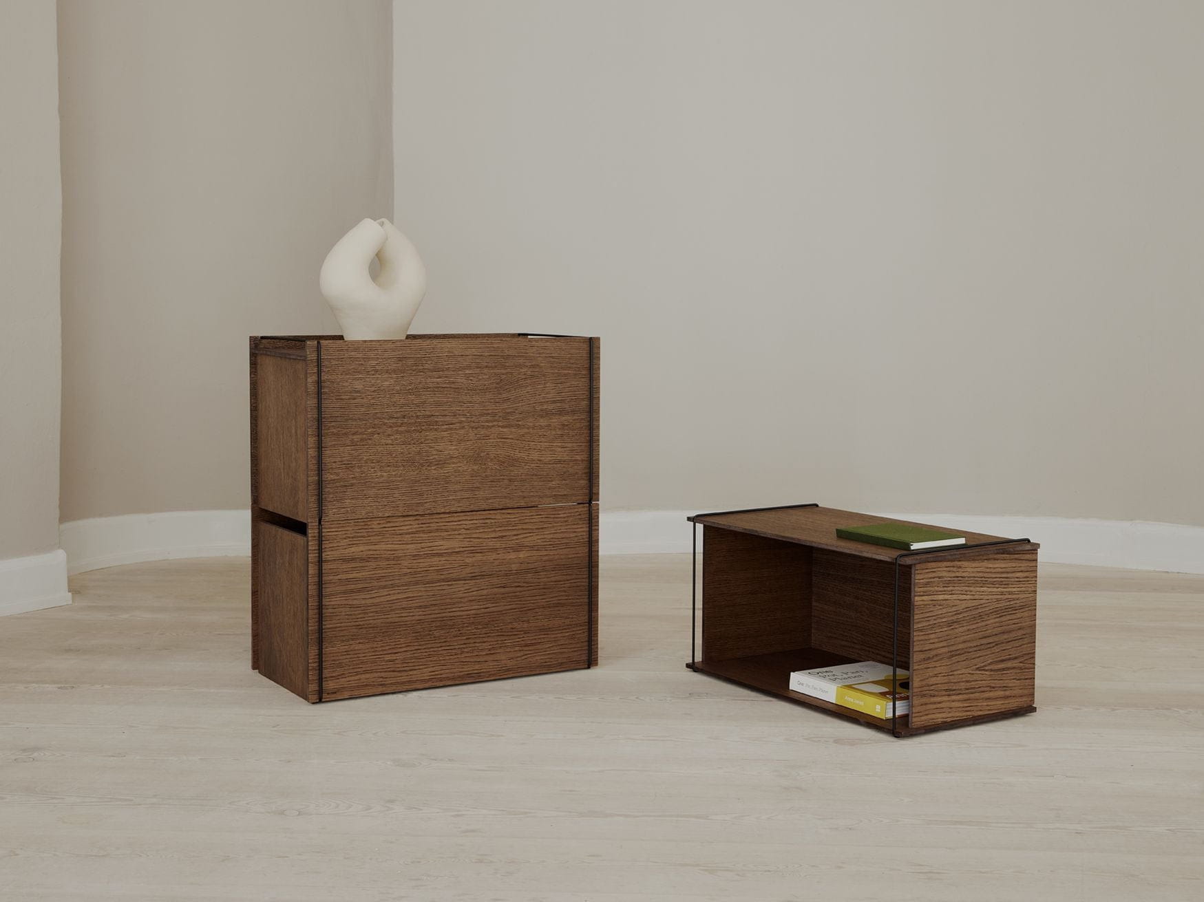 Moebe Storage Box, Smoked Oak/Black