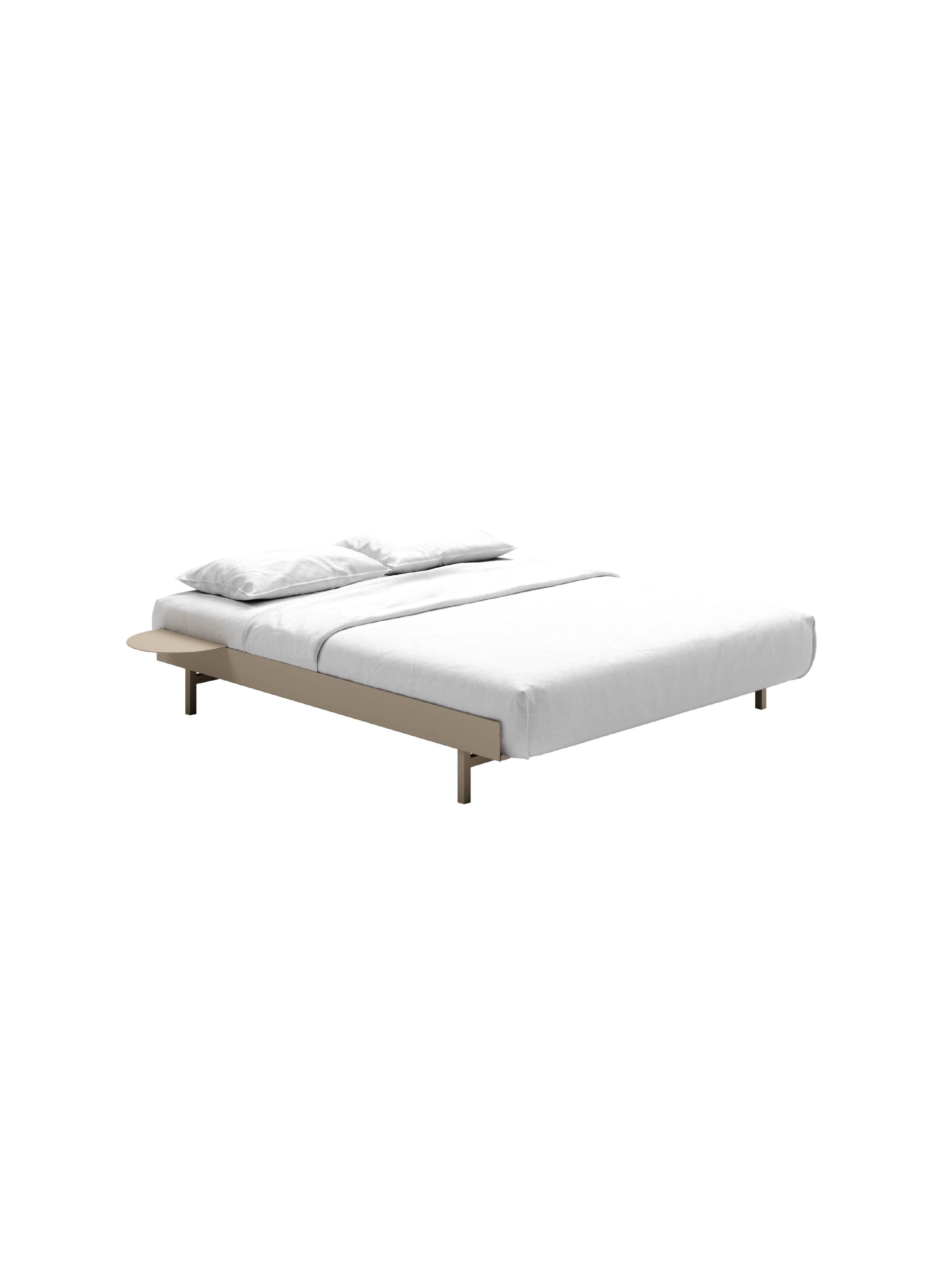 Moebe -Bett mit 1 Nachttisch 90 180 cm, Sand