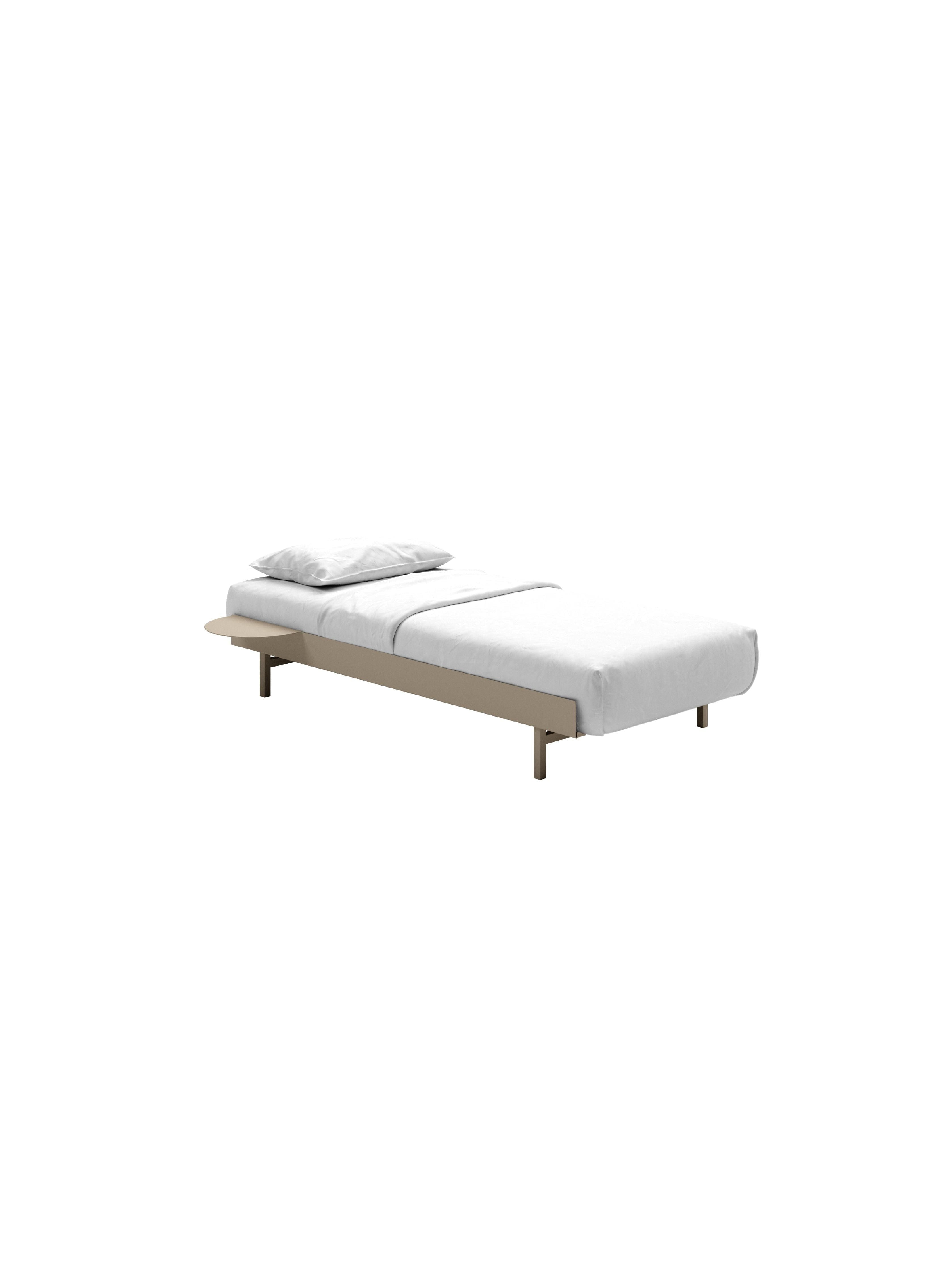 Moebe -Bett mit 1 Nachttisch 90 cm, Sand