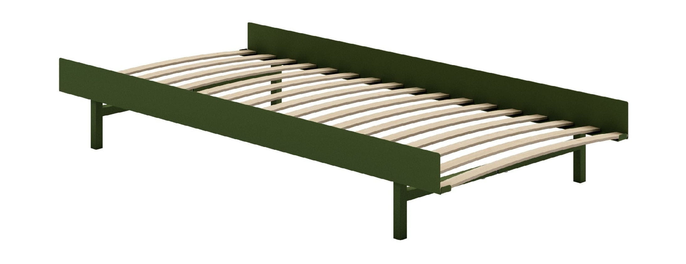 Cama moebe con listones de cama 90 cm, pino verde