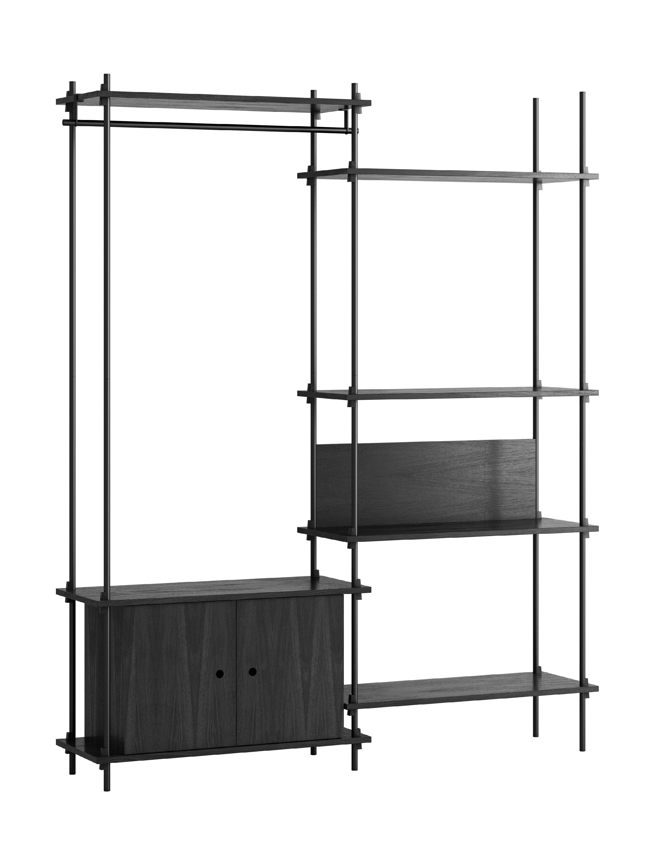 Moebe Shelving System S.200.2.G, Black/Black