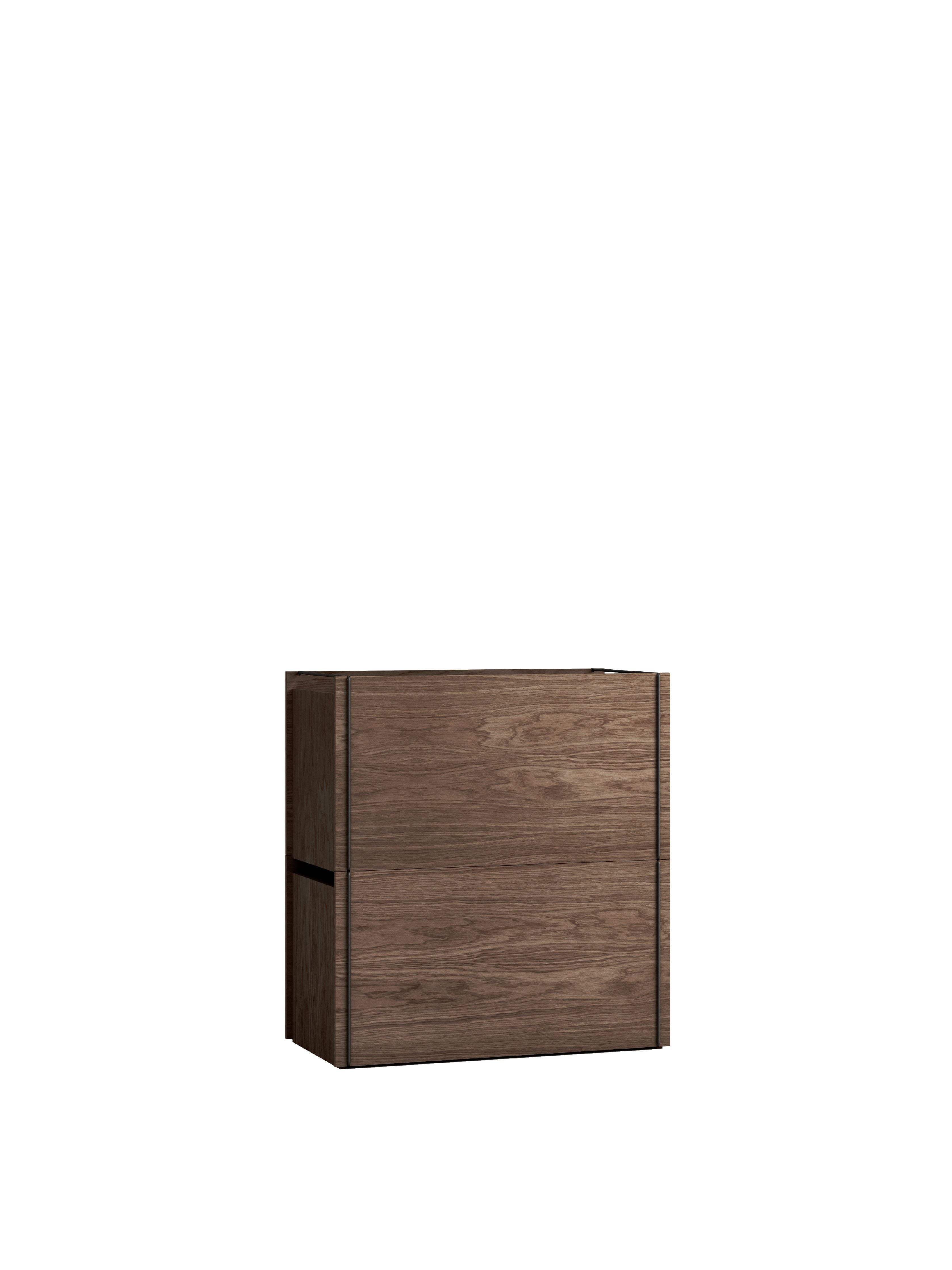 Moebe Storage Box, geräucherte Eiche/Schwarz