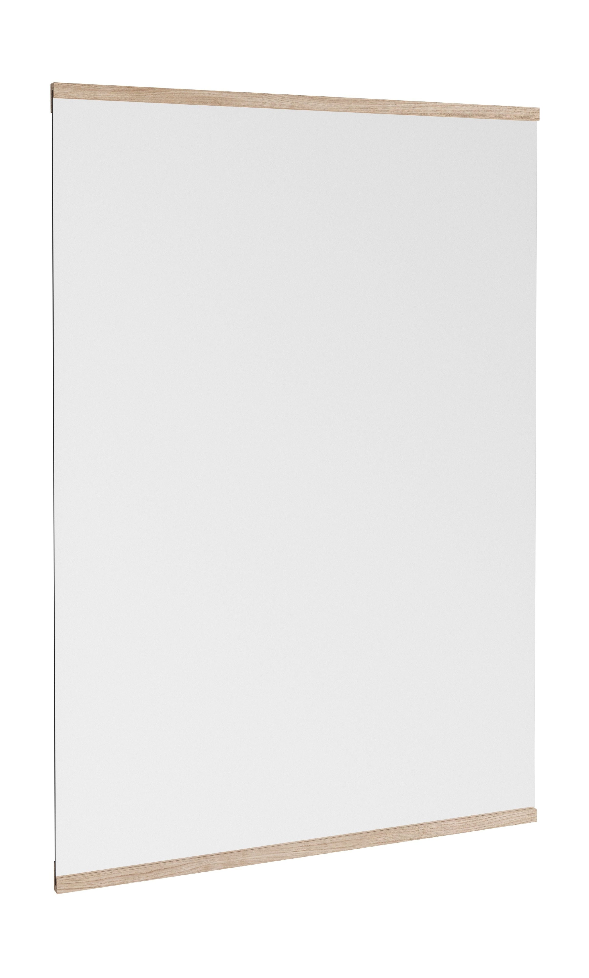 Espejo de pared rectangular de Moebe 101,8x70 cm, roble