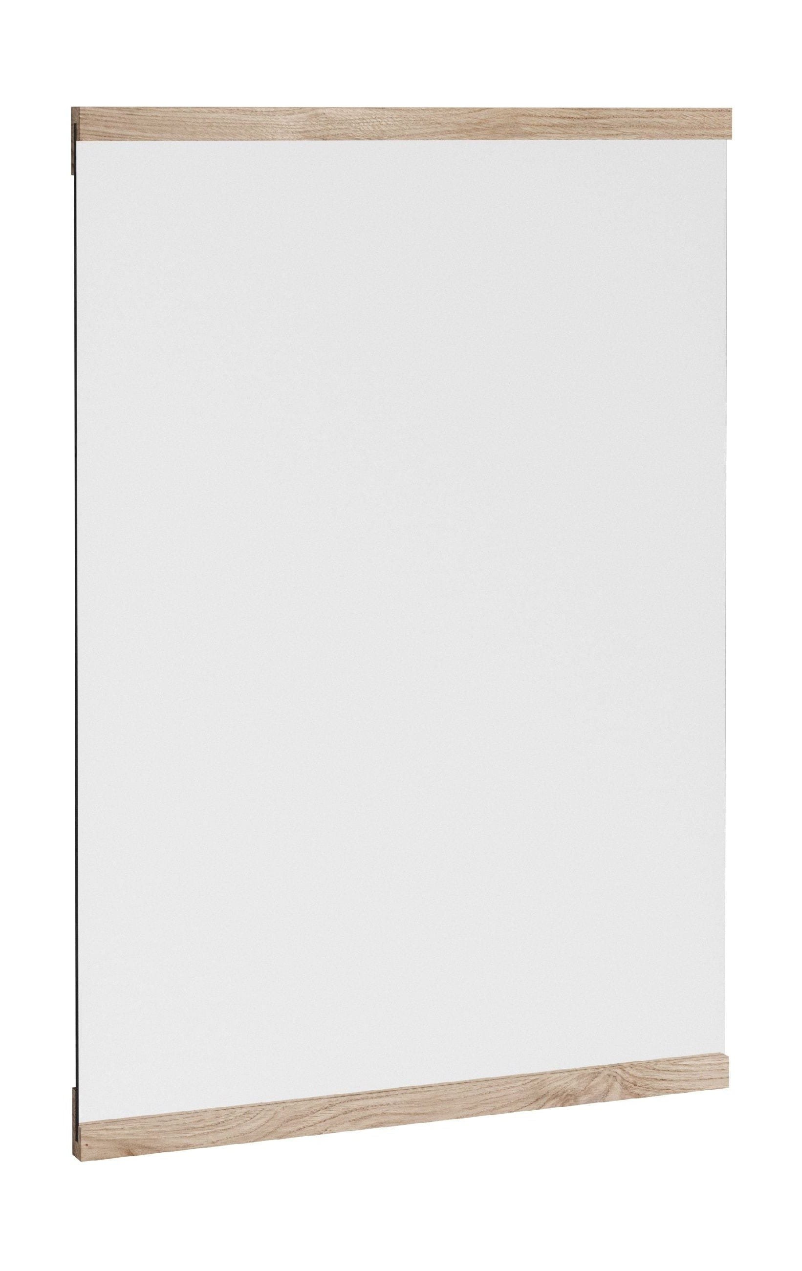 Espejo de pared rectangular de Moebe 43,3x30 cm, roble
