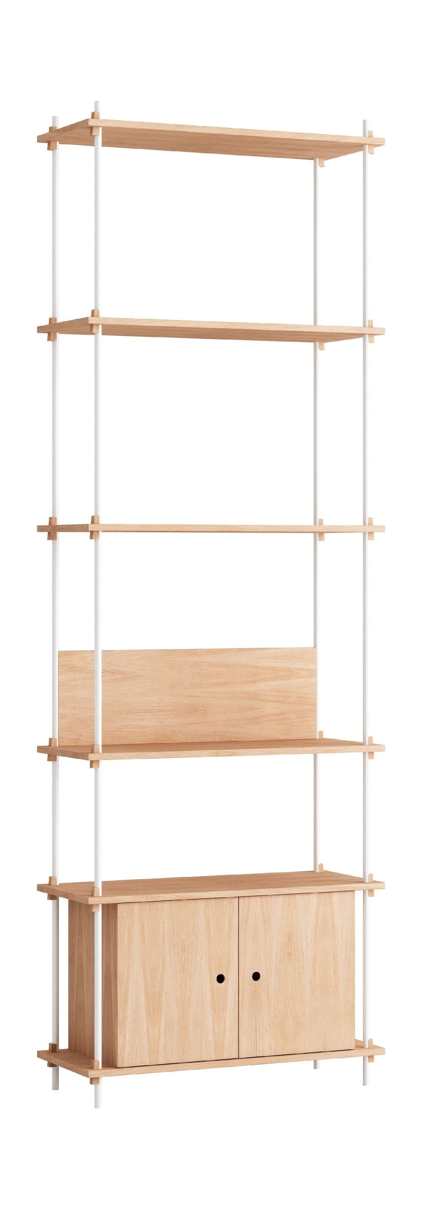 Moebe Shelving System S.255.1.B, Oak/White