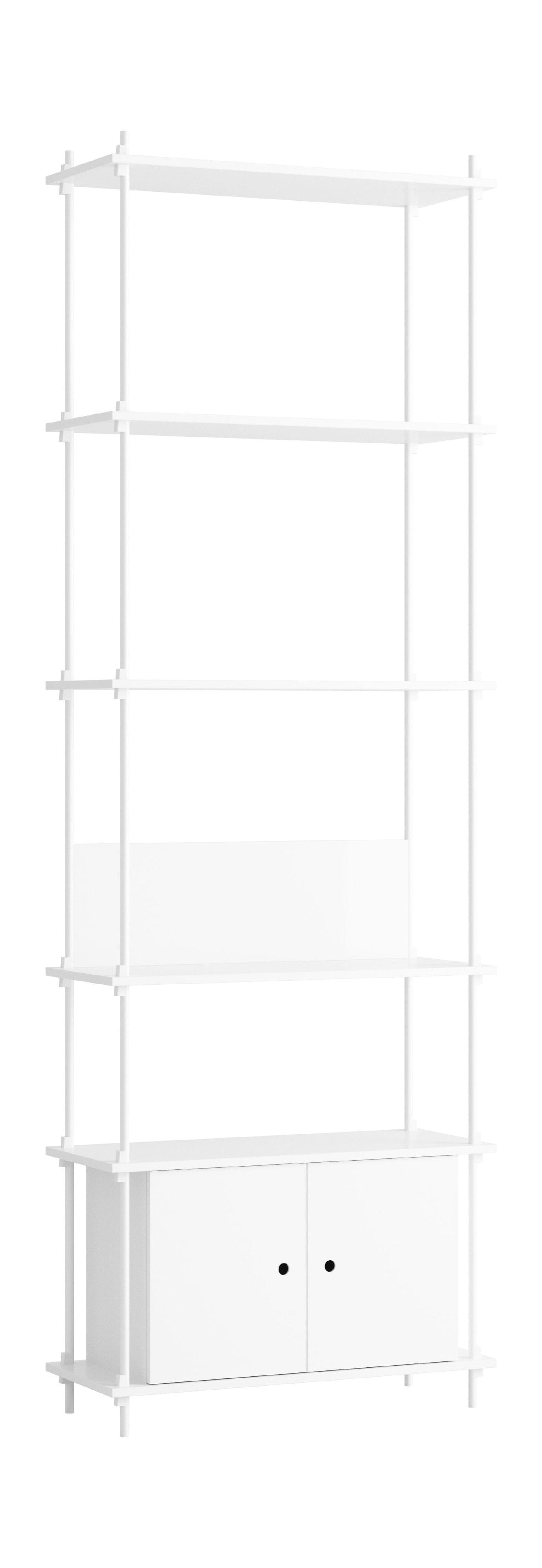 Moebe Shelving System S.255.1.B, White/White