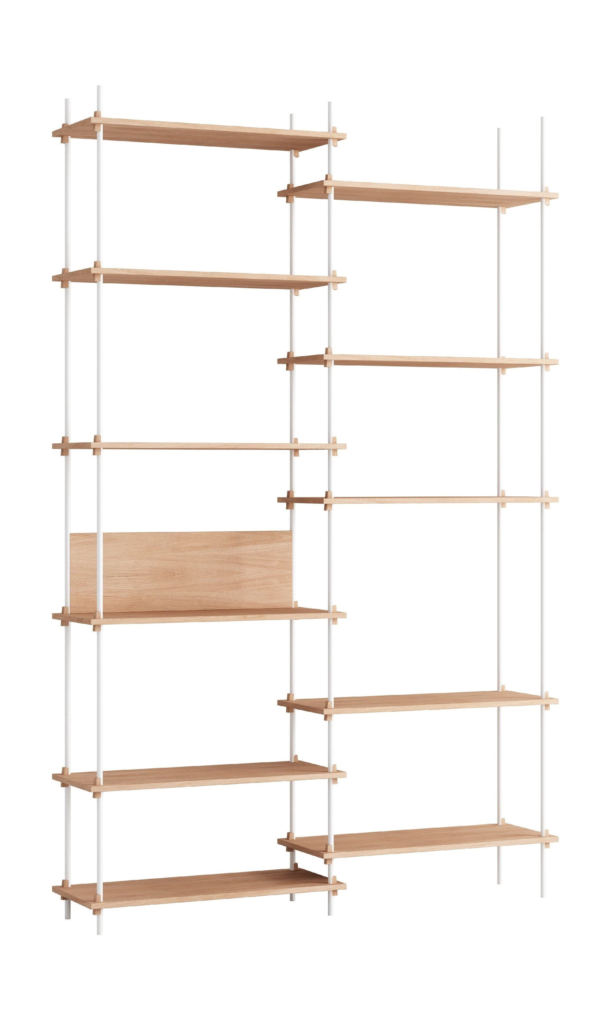 Moebe Shelving System S.255.2.A, Oak/White