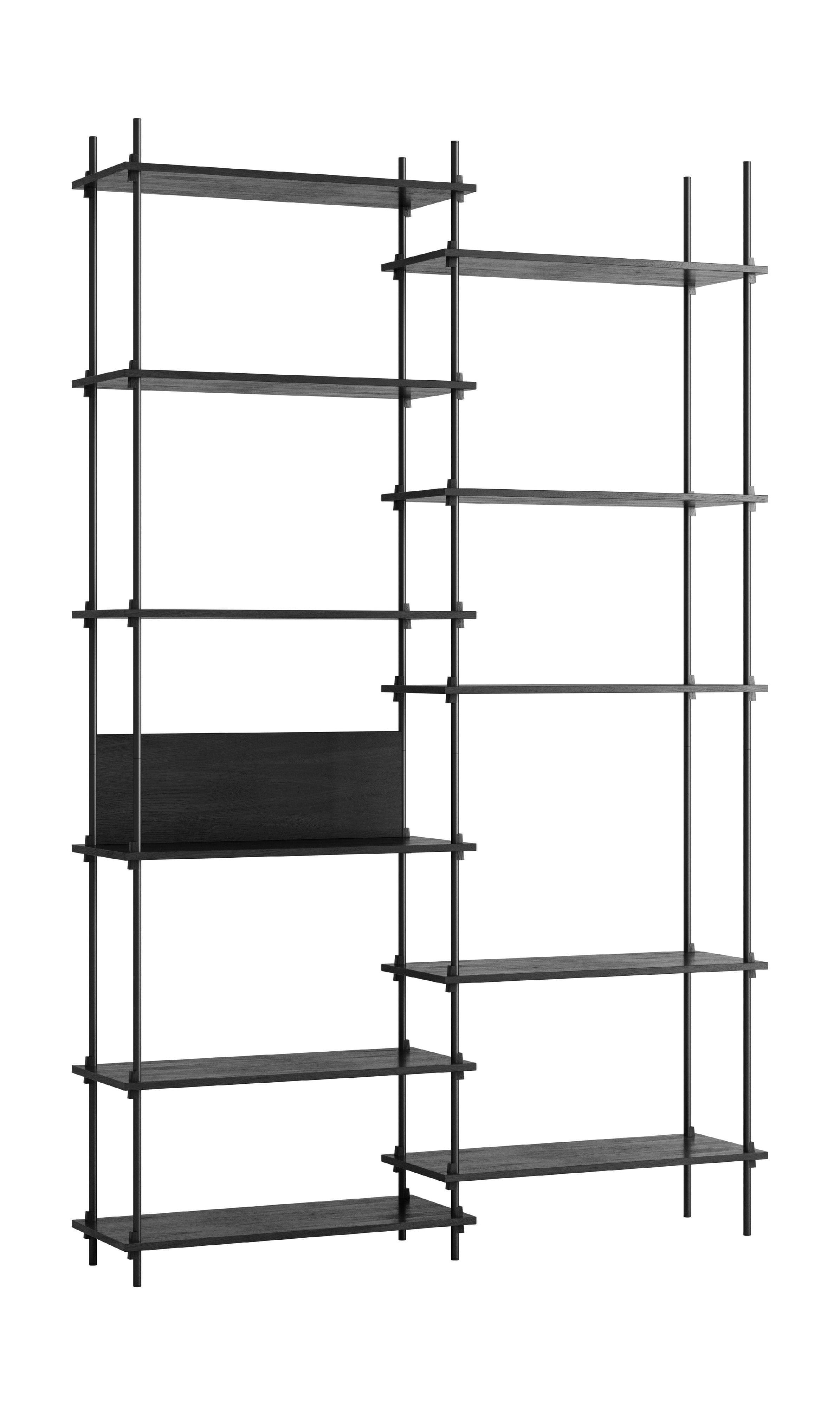 Moebe Shelving System S.255.2.A, Black/Black