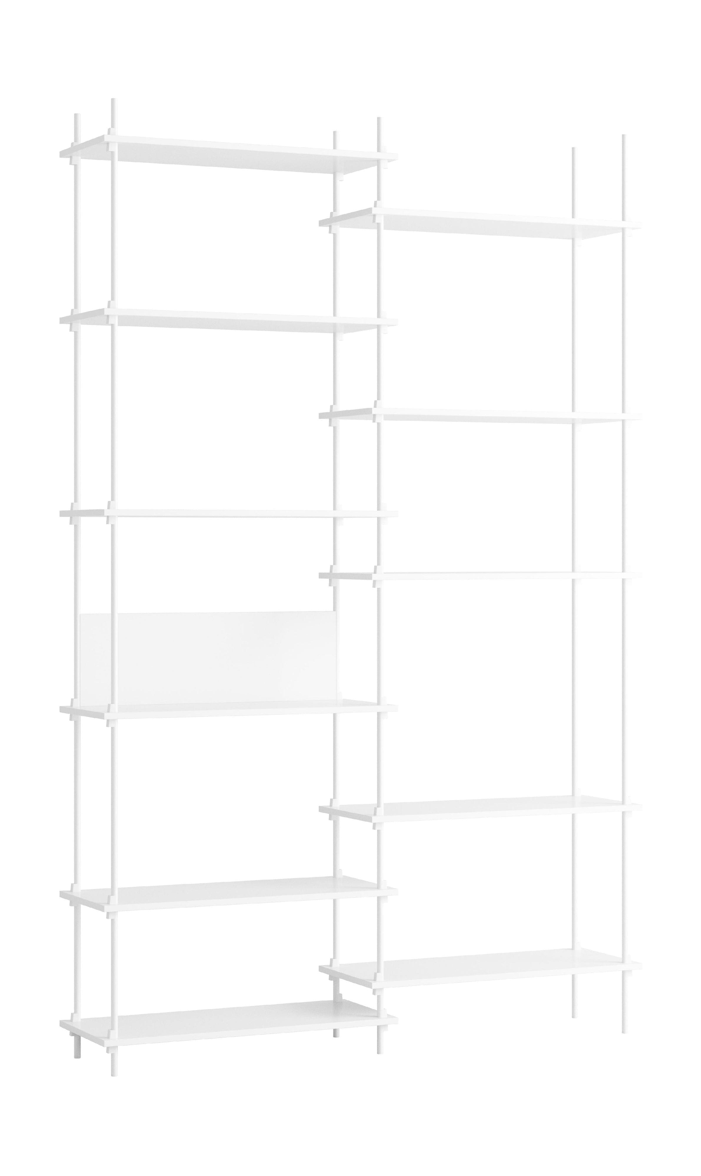 Moebe hyllsystem S.255.2.A, vitt/vitt