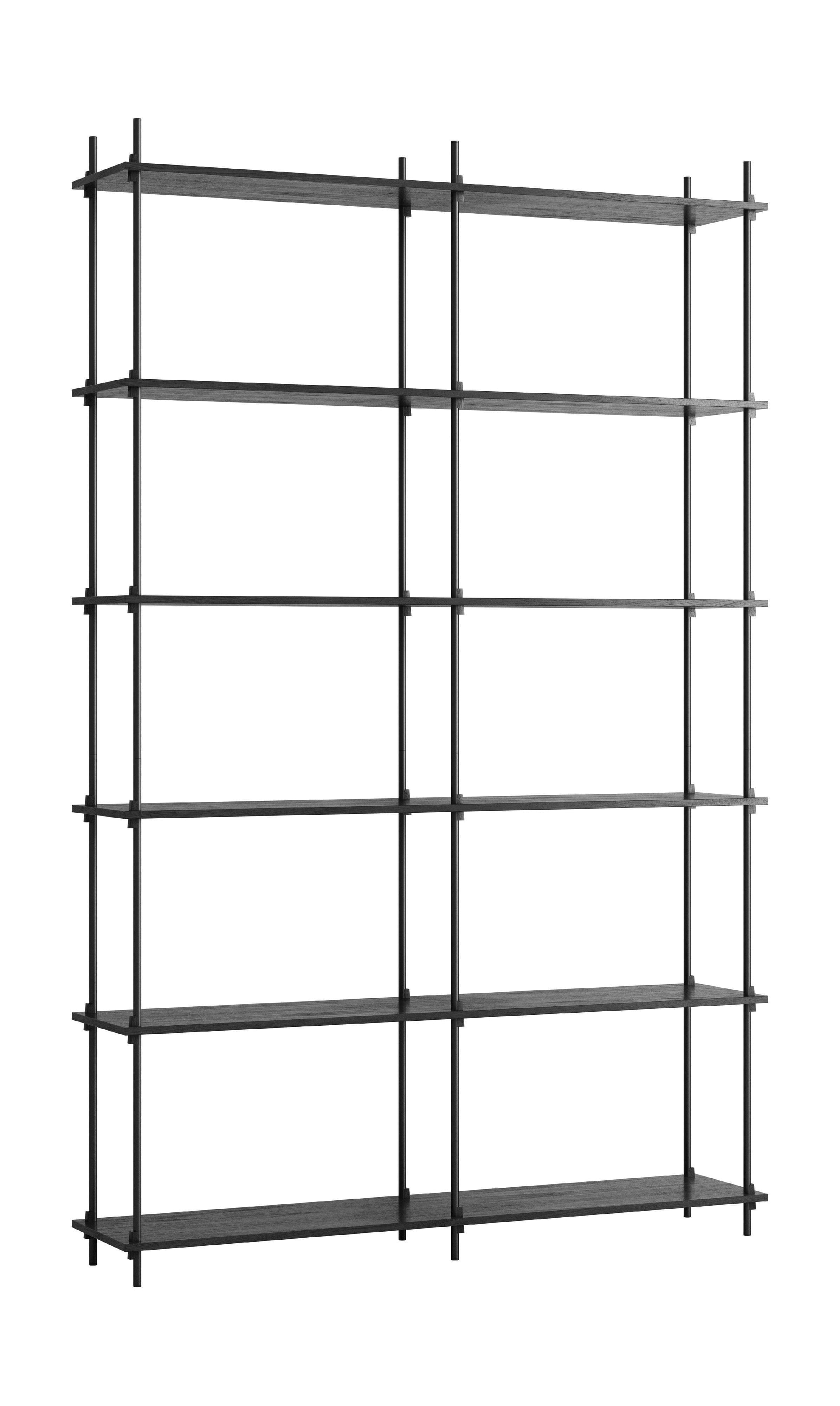 Moebe Shelving System S.255.2.B, Black/Black