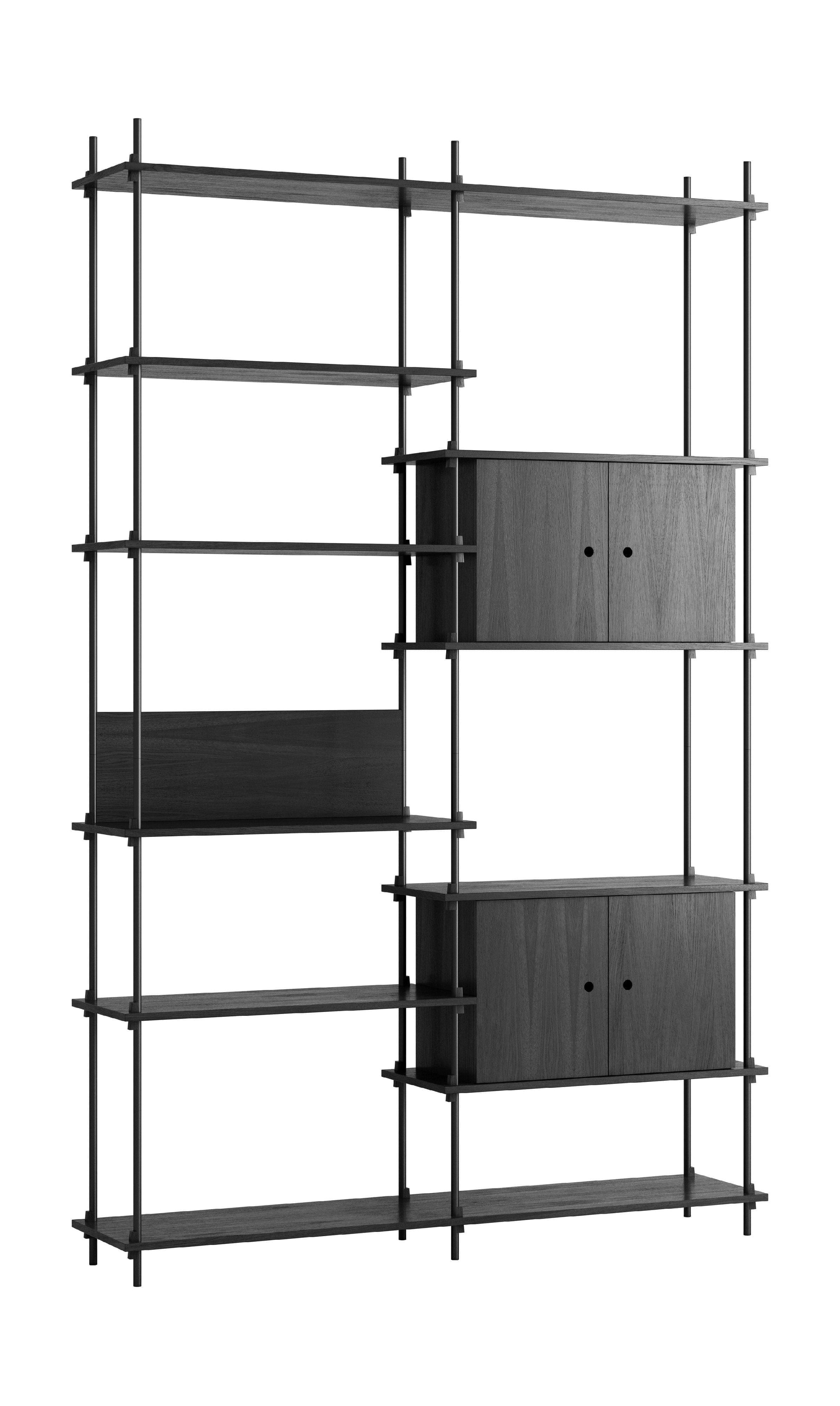 Moebe Shelving System S.255.2.C, Black/Black