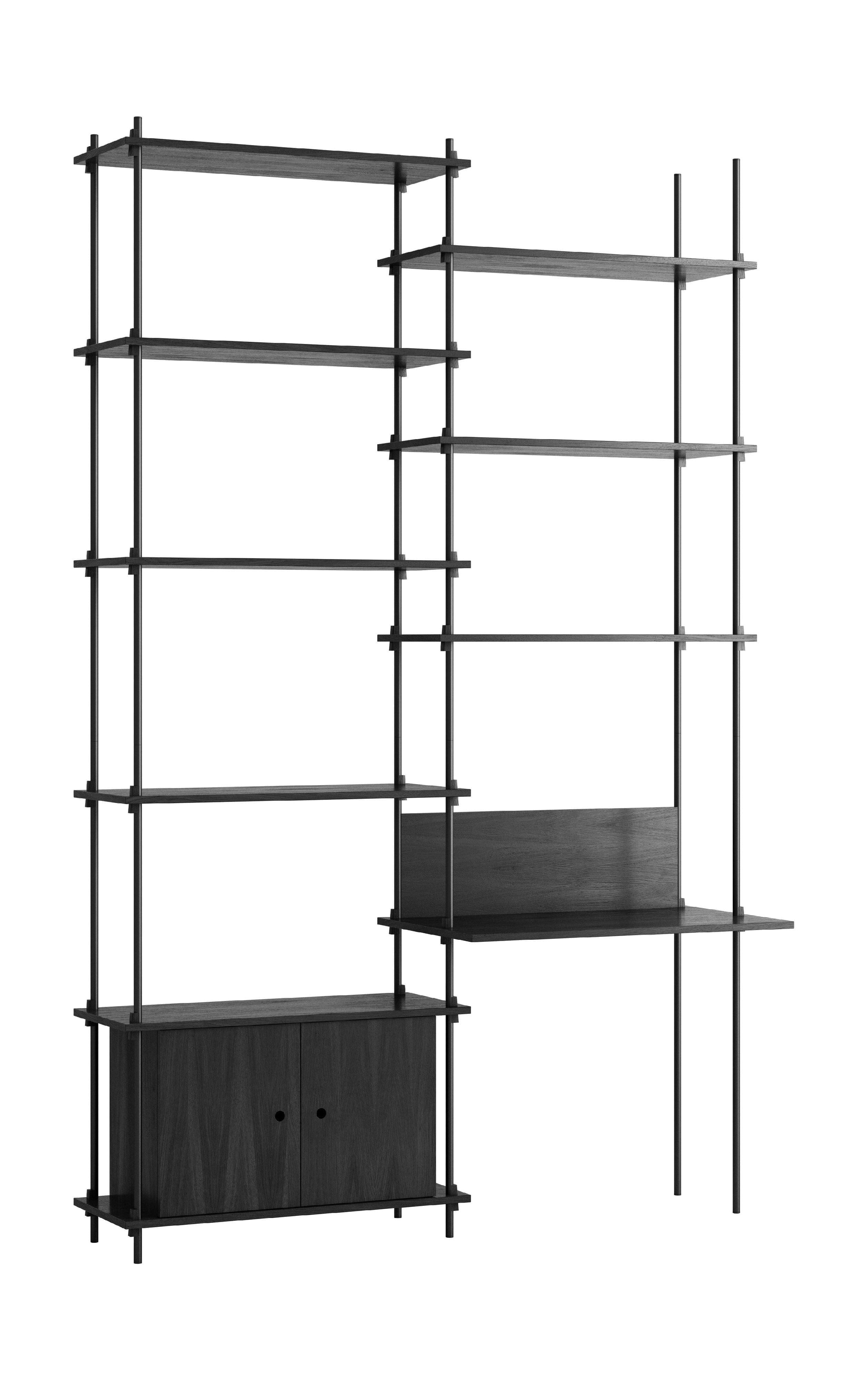 Moebe Shelving System S.255.2.E, Black/Black