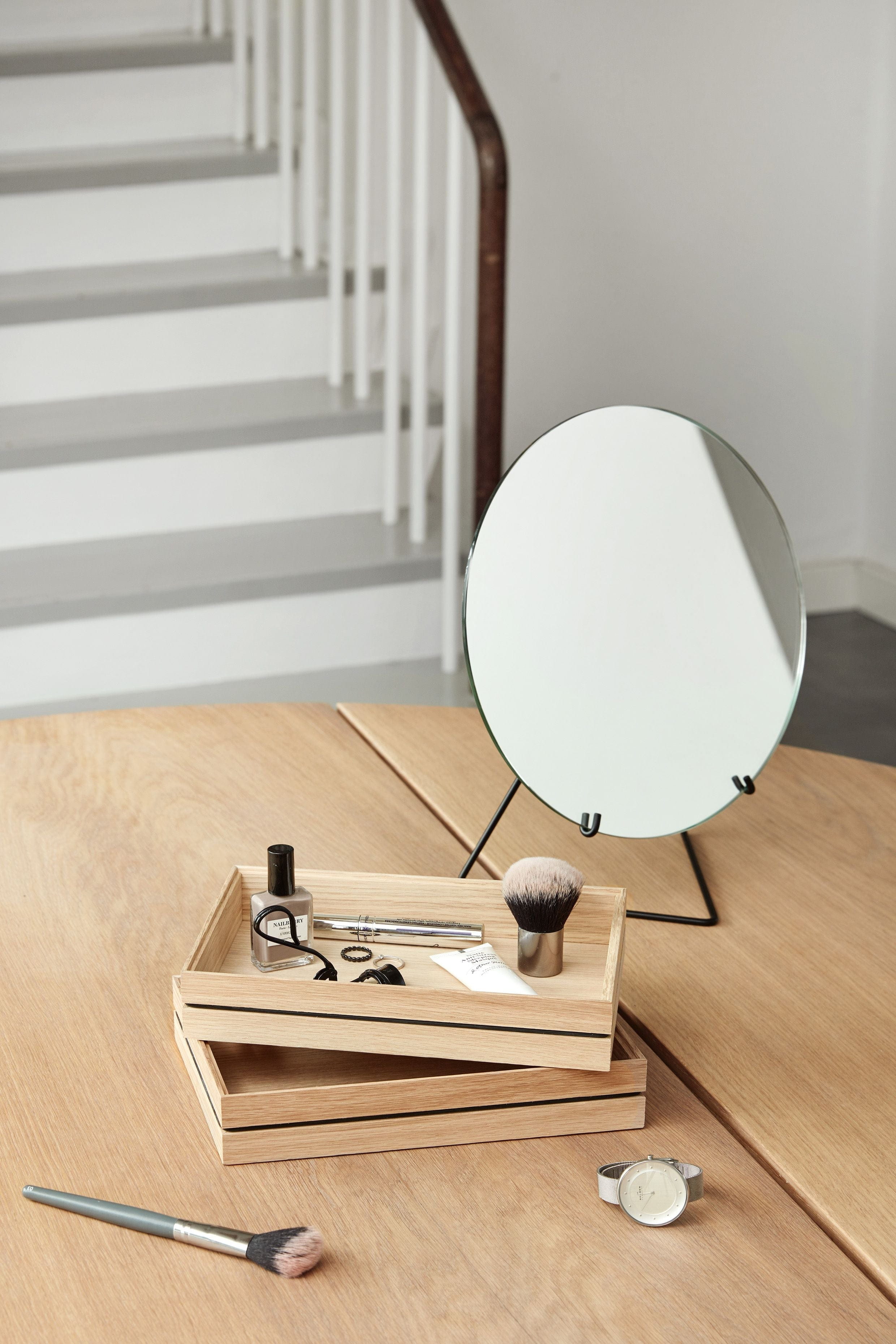 Miroir debout Moebe Ø20 cm, noir