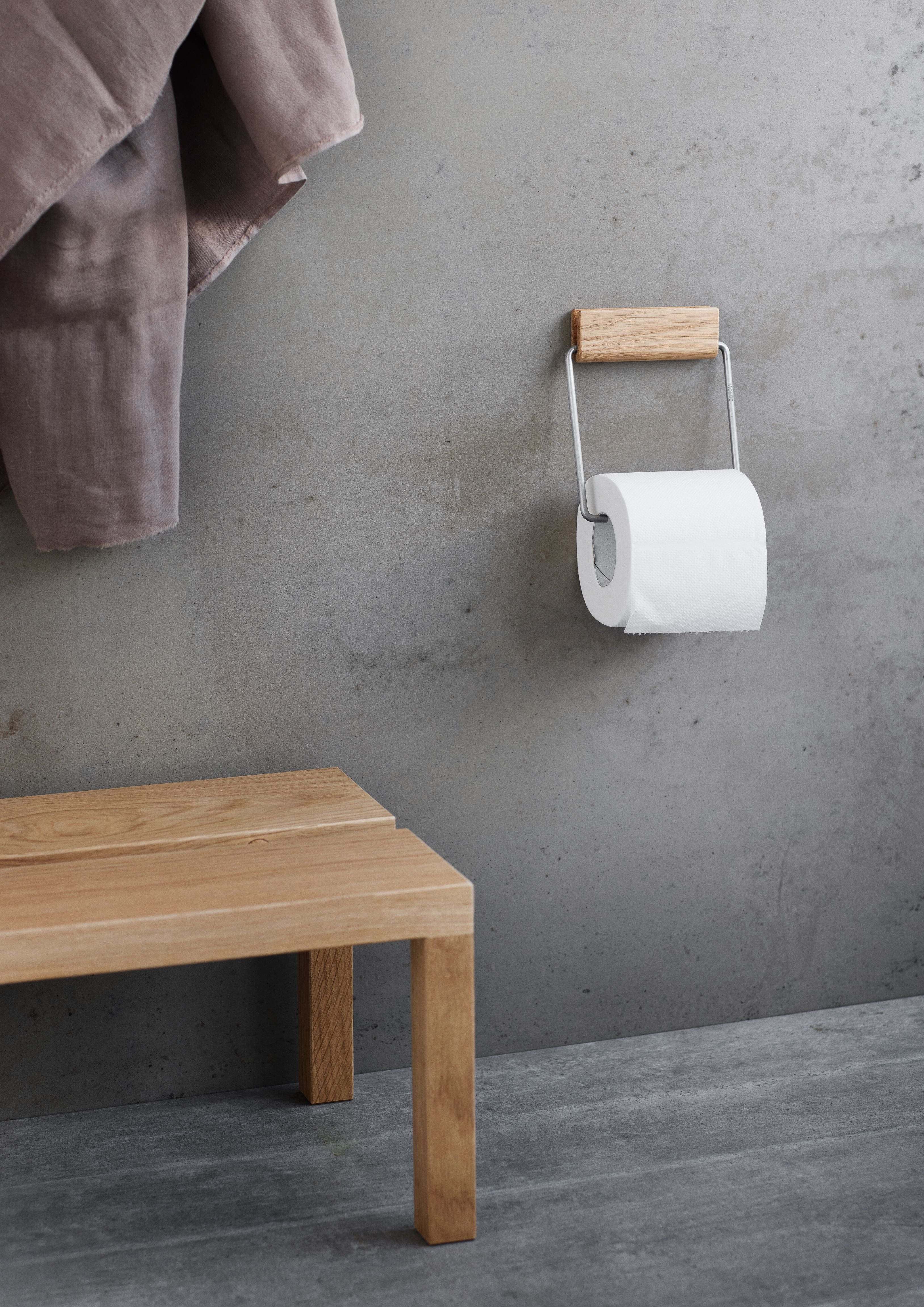 Support de papier toilette Moebe, chêne / acier