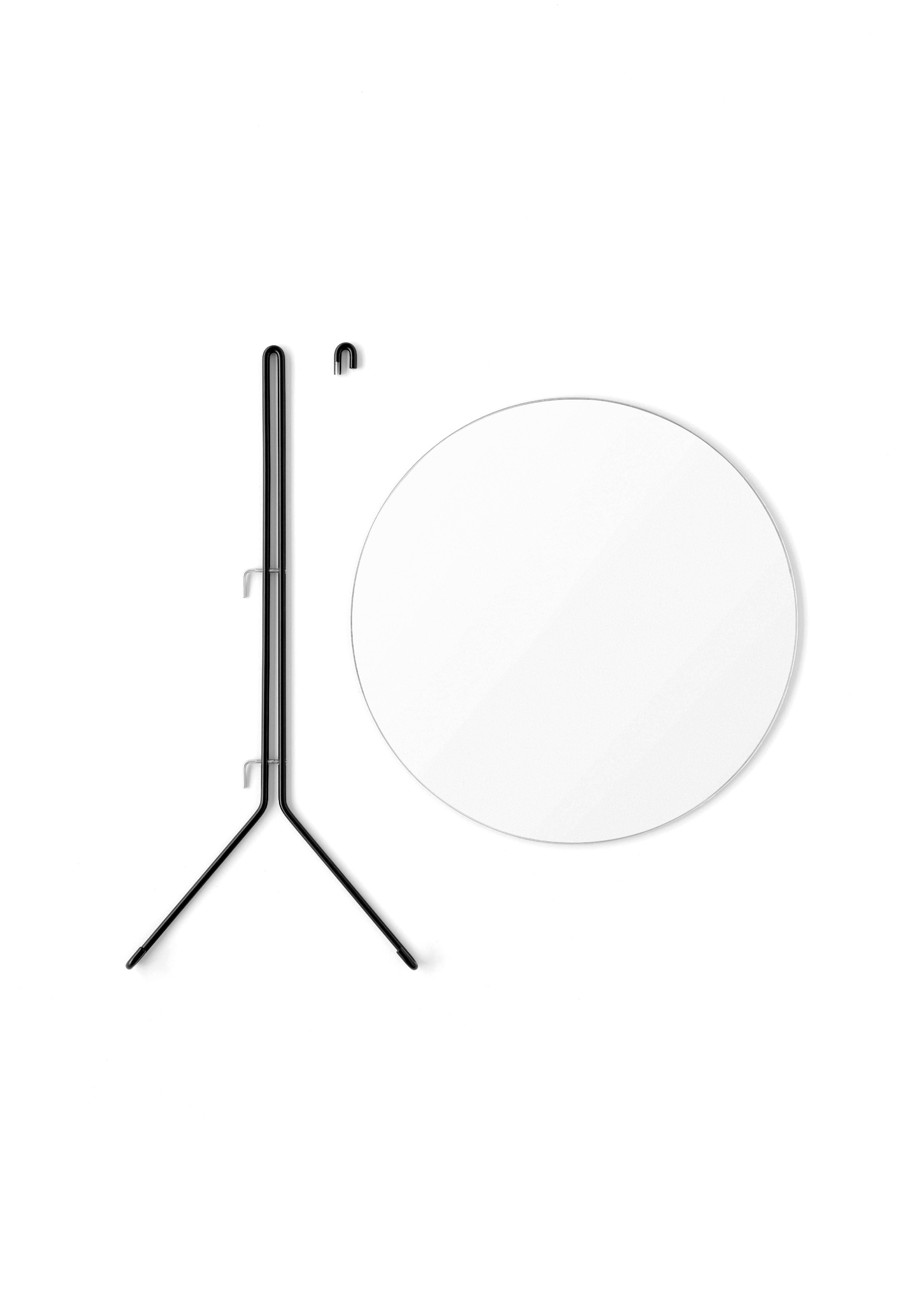 Moebe Wall Mirror Ø50 cm, sort