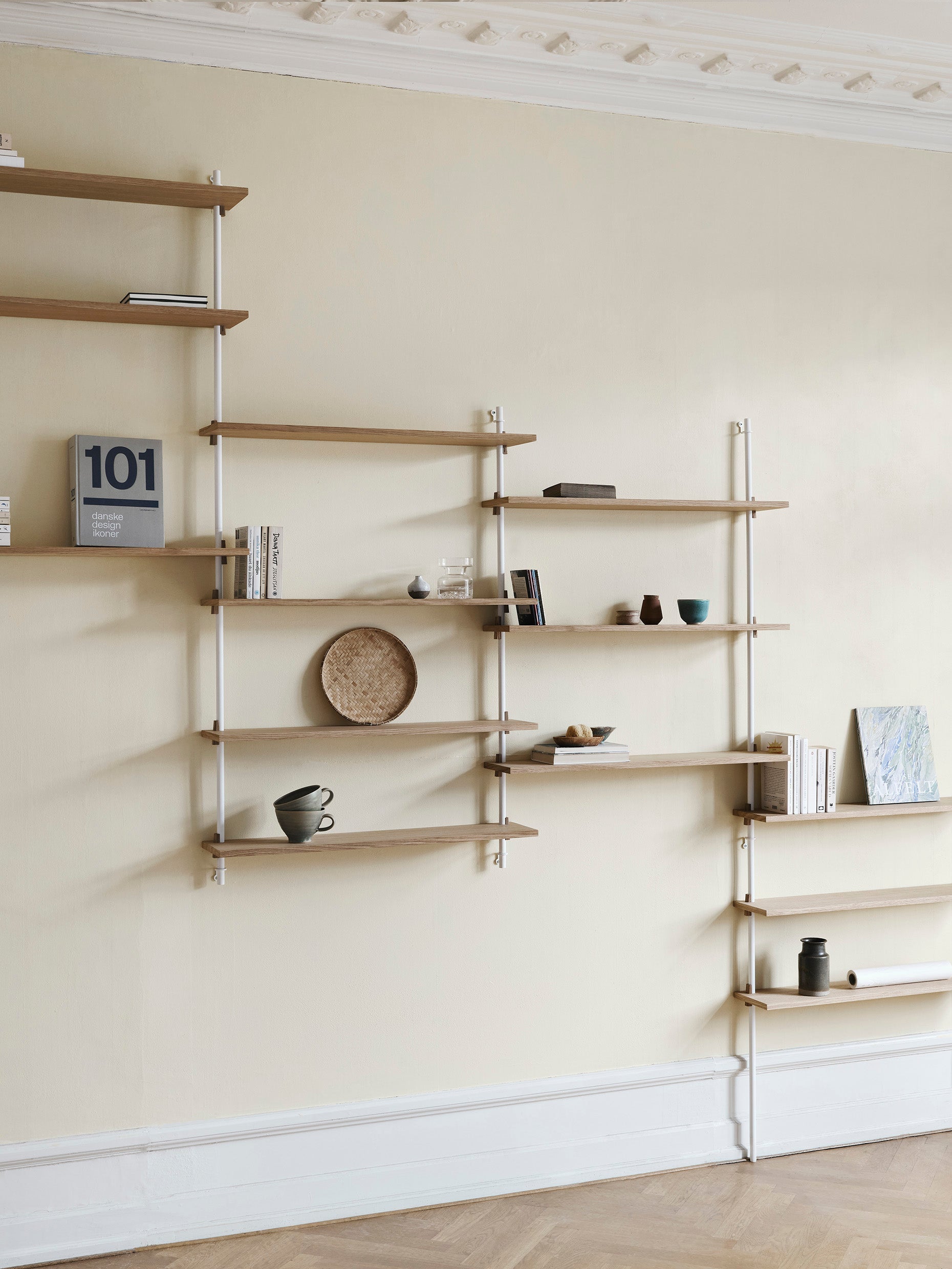 Moebe Wall Shelving Ws.115.1, Oak/White