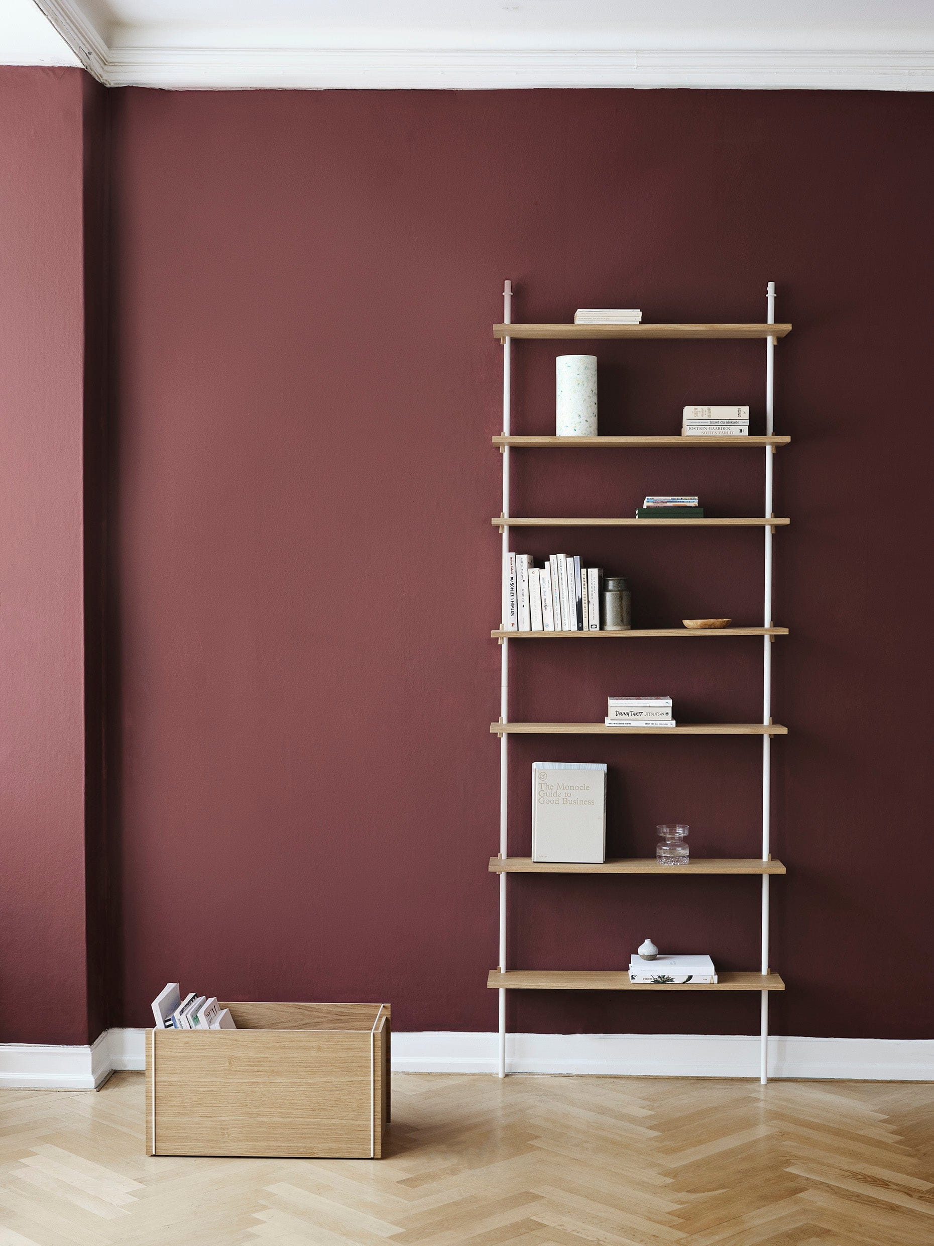 Moebe Wall Shelving Ws.115.1, Oak/White