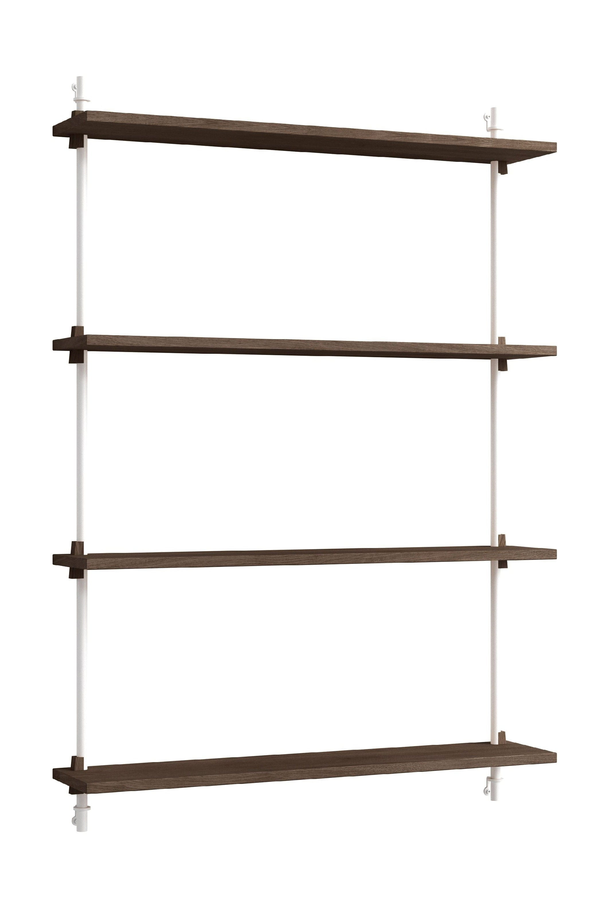 Moebe Wall Shelving Ws.115.1, Smoked Oak/White