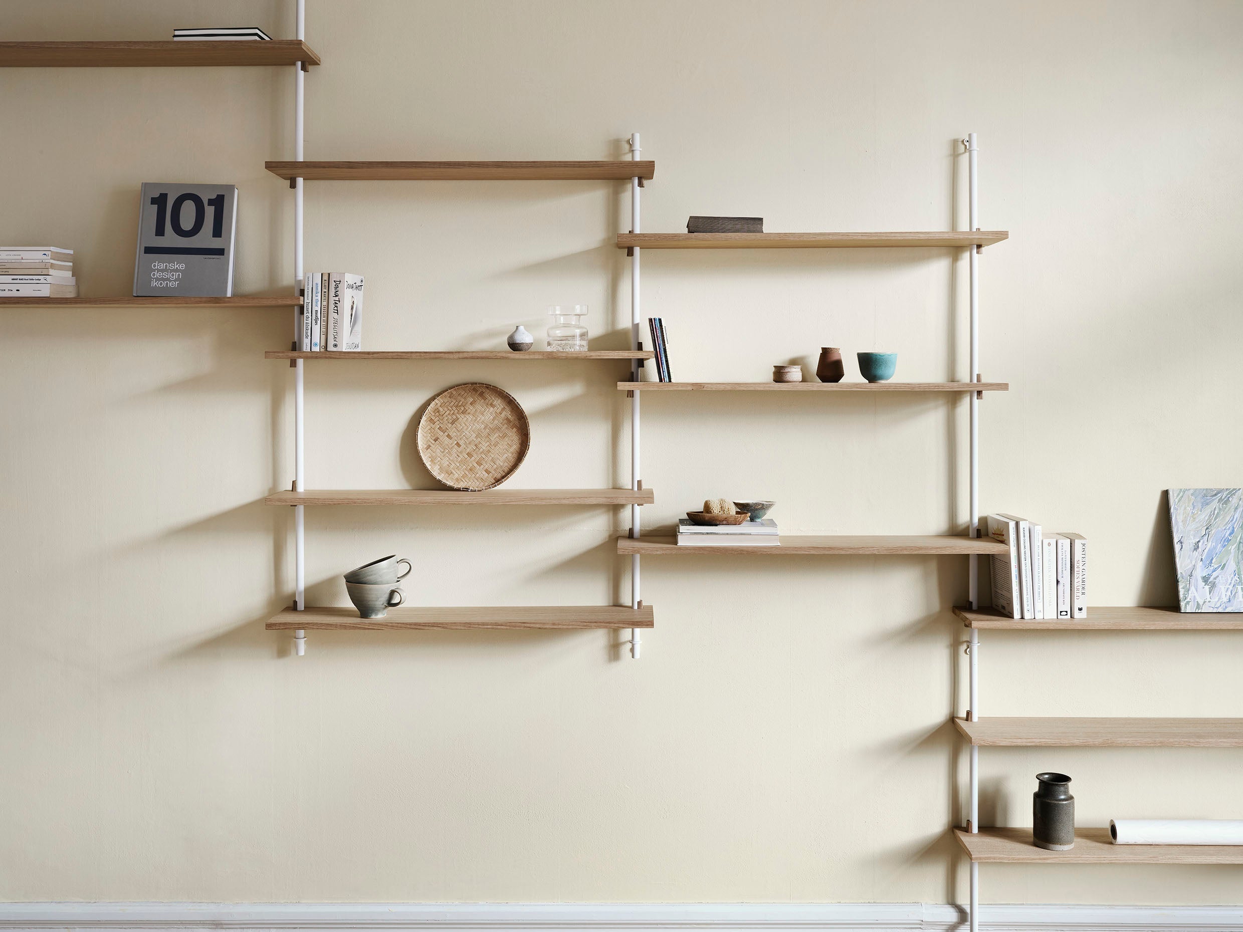 Moebe Wall Shelving Ws.85.1, Oak/White