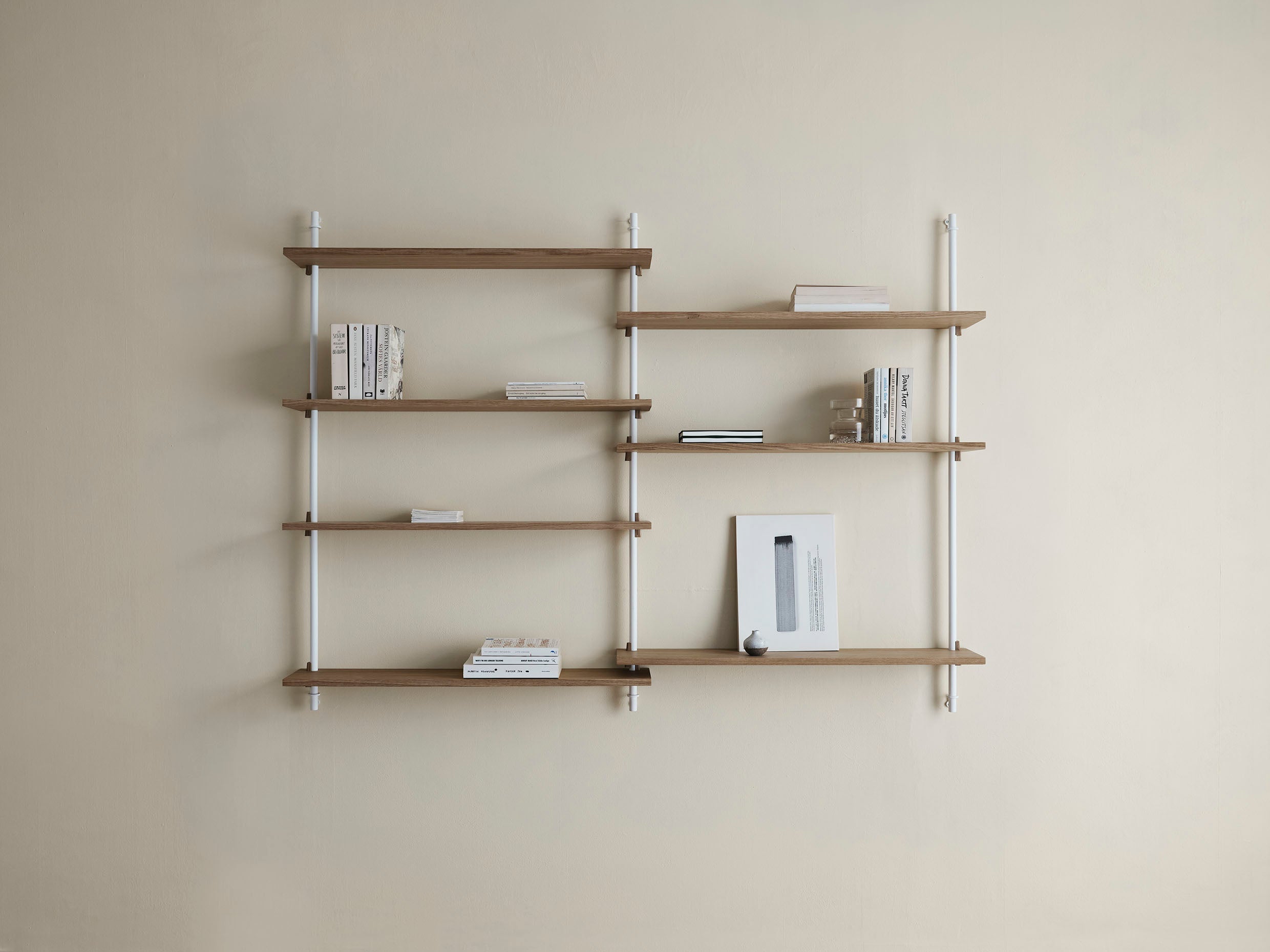 Moebe Wall Shelving Ws.85.1, Oak/White