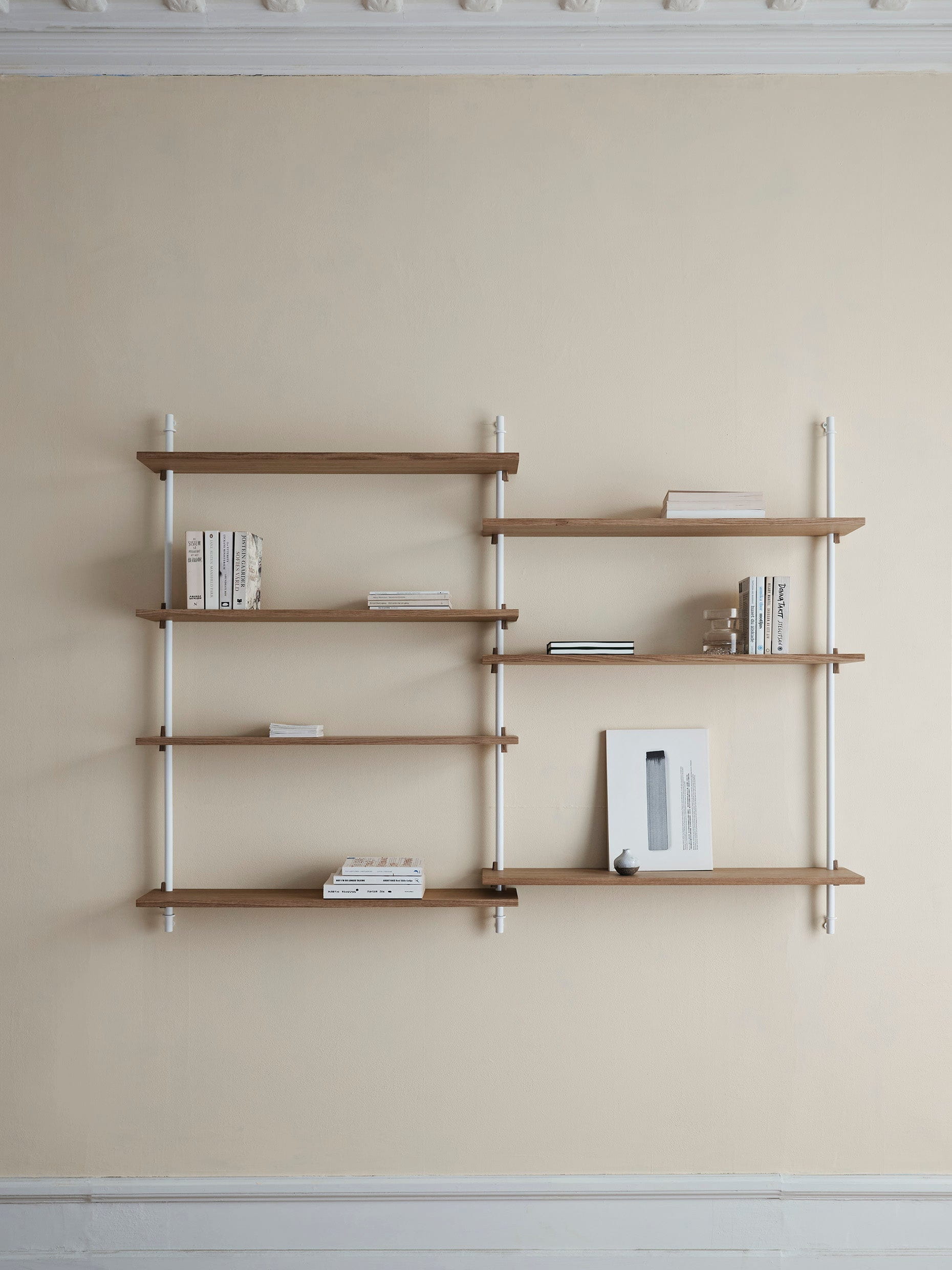 Moebe Wall Shelving Ws.85.1, Oak/White