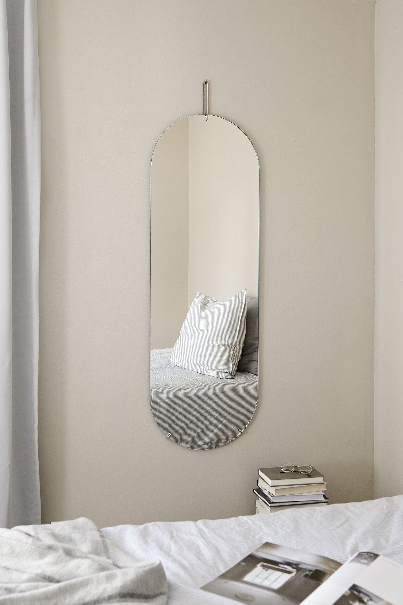 Miroir mural Moebe 133 cm, chrome