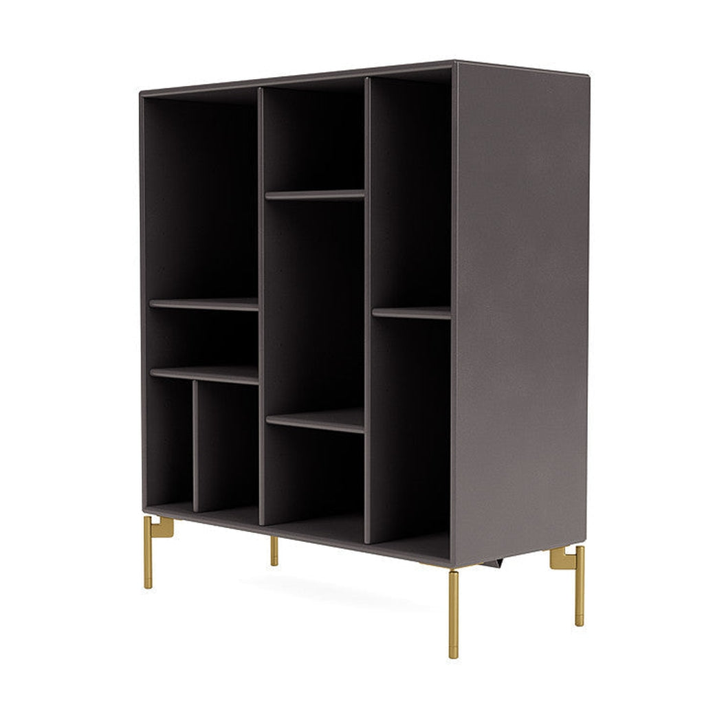 Montana Compile Decorative Shelf With Legs, Coffee/Brass