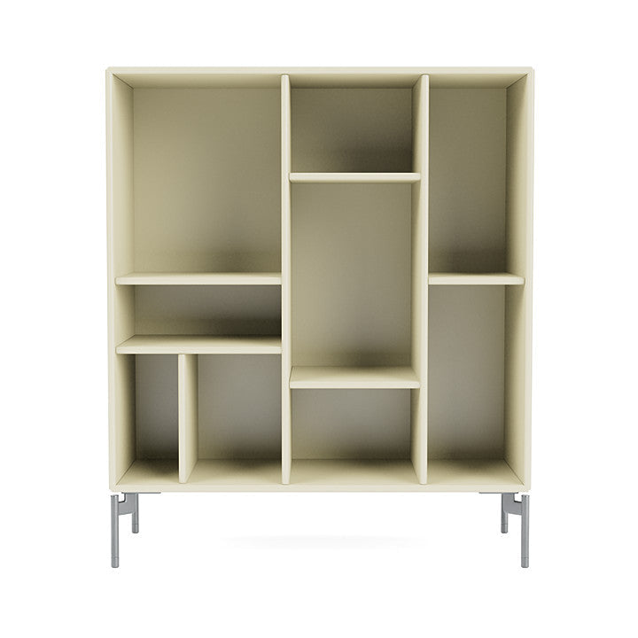 Montana Compile Decorative Shelf With Legs, Vanilla/Matt Chrome