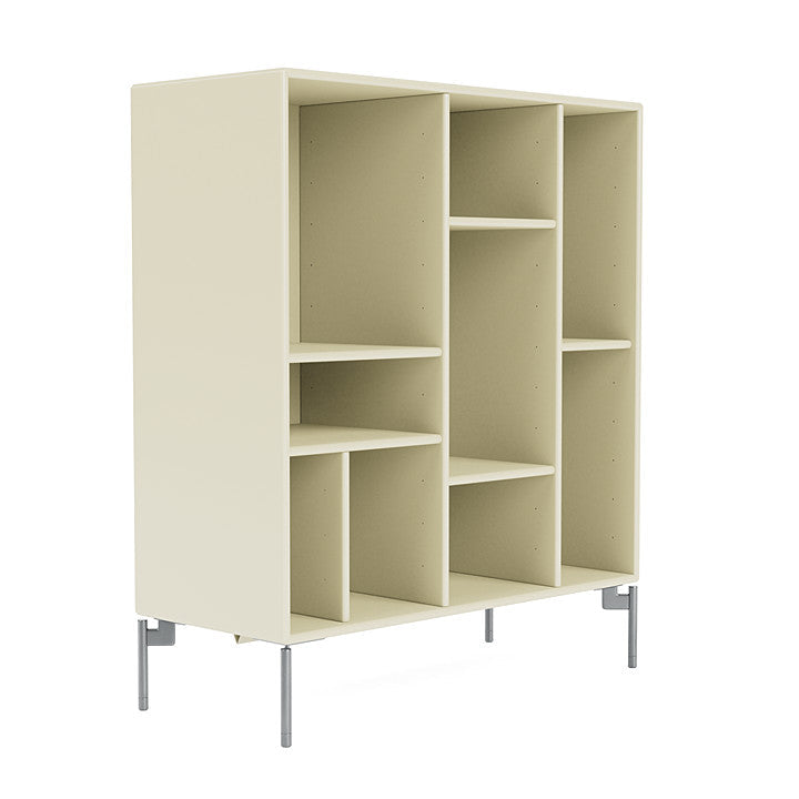 Montana Compile Decorative Shelf With Legs, Vanilla/Matt Chrome