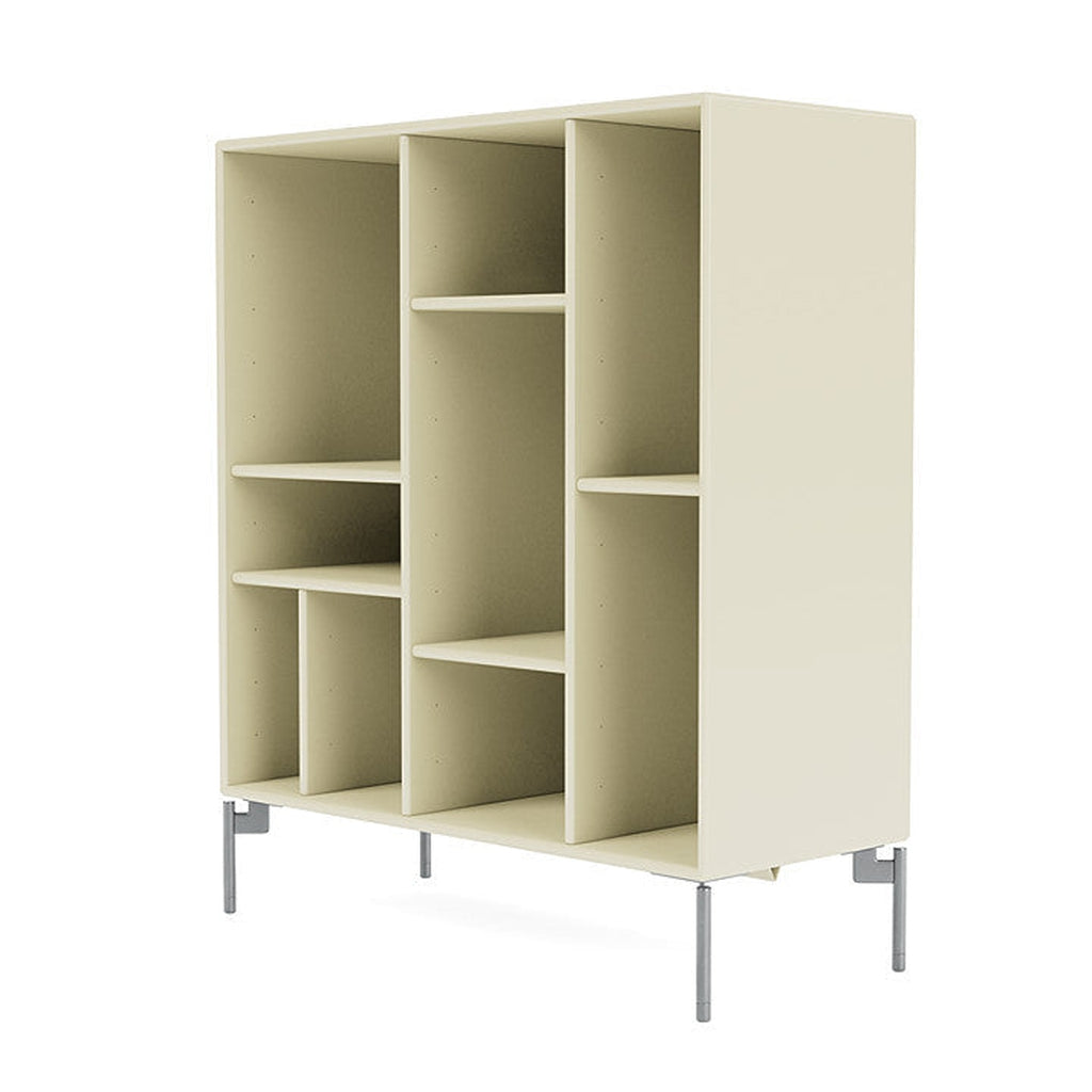 Montana Compile Decorative Shelf With Legs, Vanilla/Matt Chrome