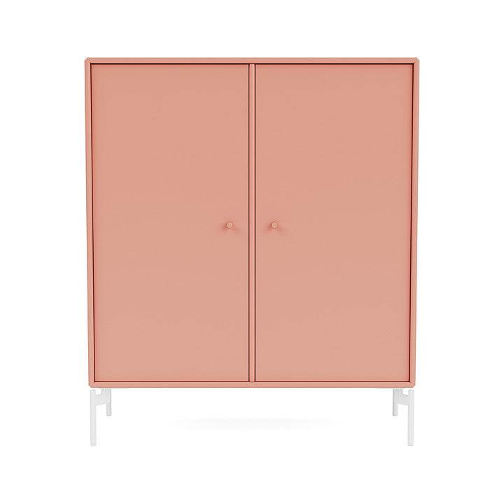 Cabinet de couverture du Montana avec des jambes, rhubarbe / blanc neige