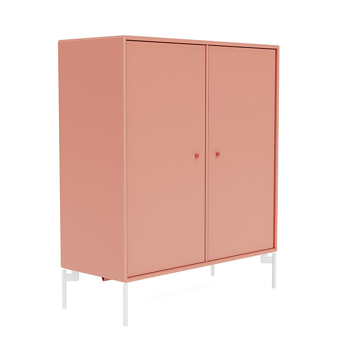 Cabinet de couverture du Montana avec des jambes, rhubarbe / blanc neige