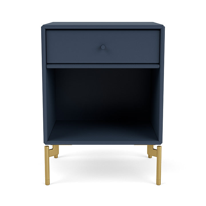 Montana Dream Nightstand With Legs, Juniper/Brass