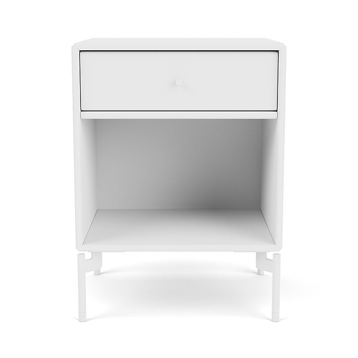 Montana Dream Nightstand With Legs, Snow White/Snow White