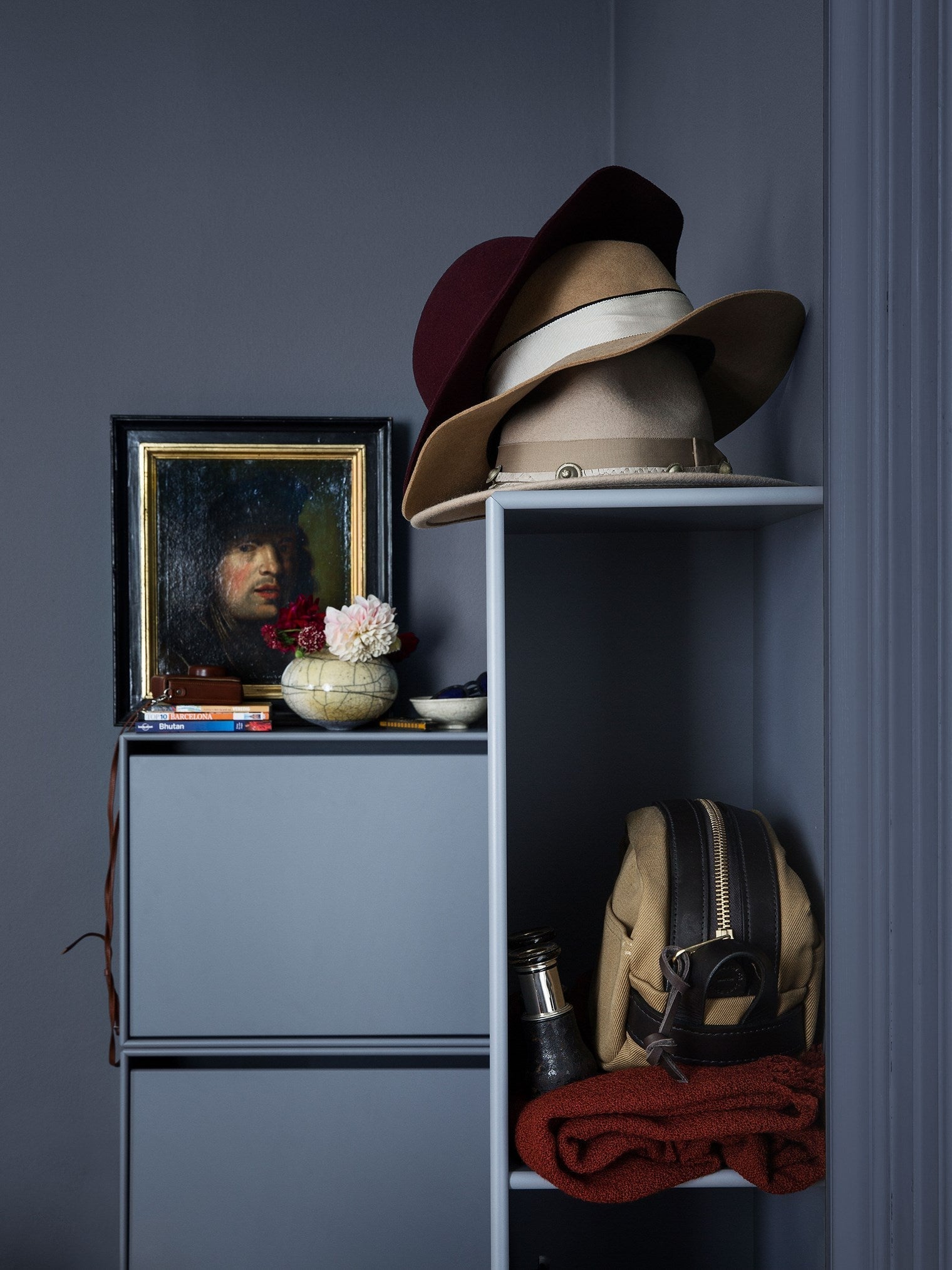 Montana Hide Shoe Cabinet, fjord