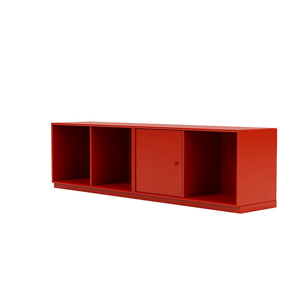 Pinie de ligne du Montana avec socle de 3 cm, rouge de rose