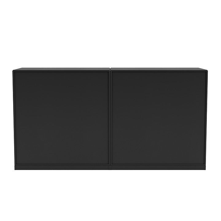 Montana Pair Classic Bookboard avec socle de 3 cm, noir