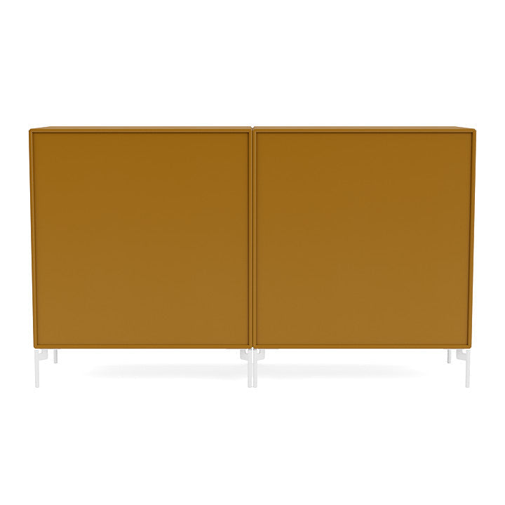 Montana Paar klassisches Sideboard mit Beinen, Bernstein/Schneewittchen