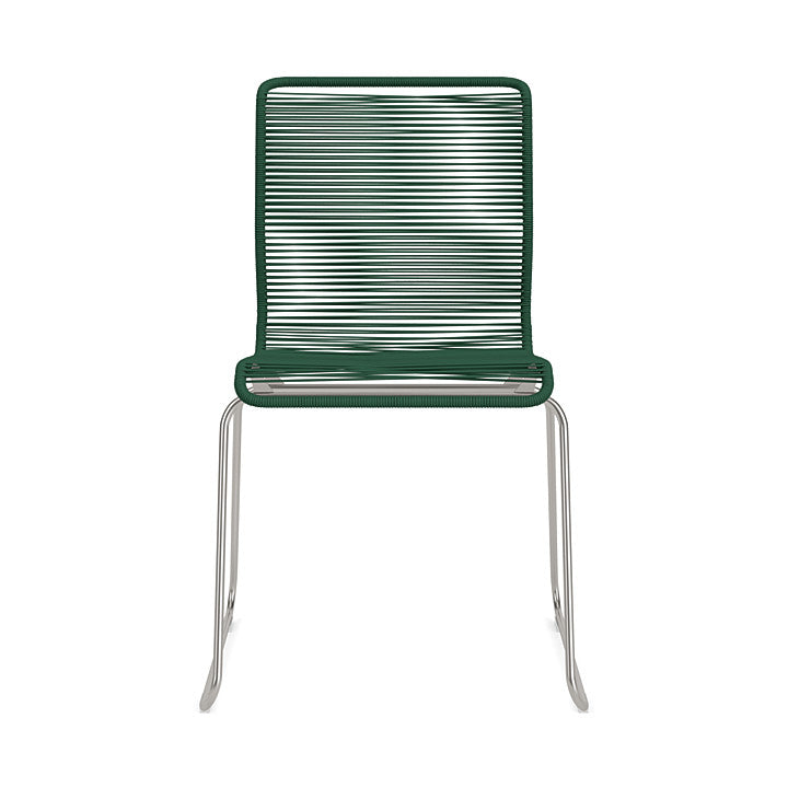 Montana Panton One Dining Chair, Holmes Green/Stainless Steel