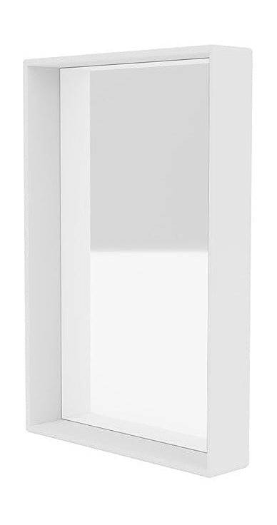 Montana Shelfie Mirror con marco de estante, nuevo blanco