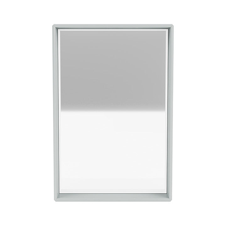 Montana Shelfie Mirror con marco de estante, Oyster Grey