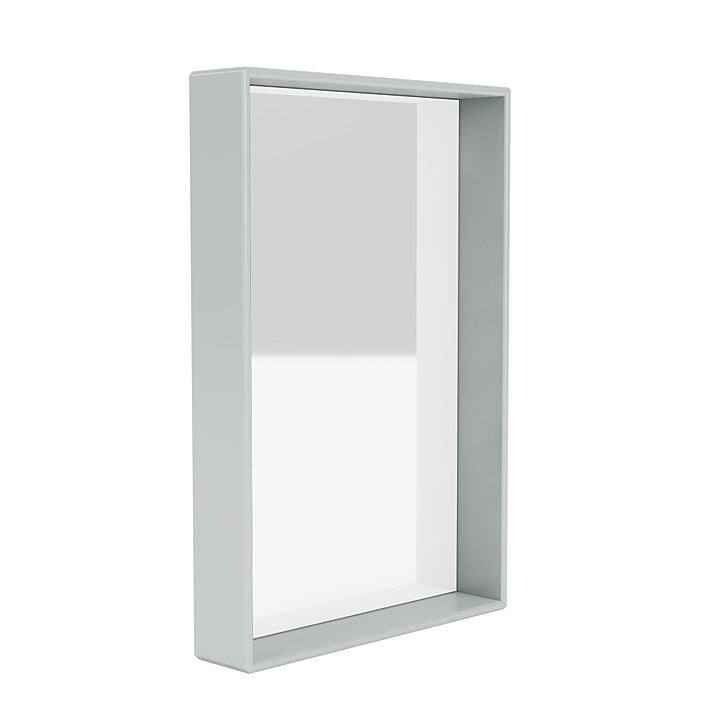 Montana Shelfie Mirror With Shelf Frame, Oyster Grey