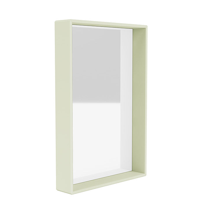 Montana Shelfie Mirror med hyldestamme, Pomelo Green