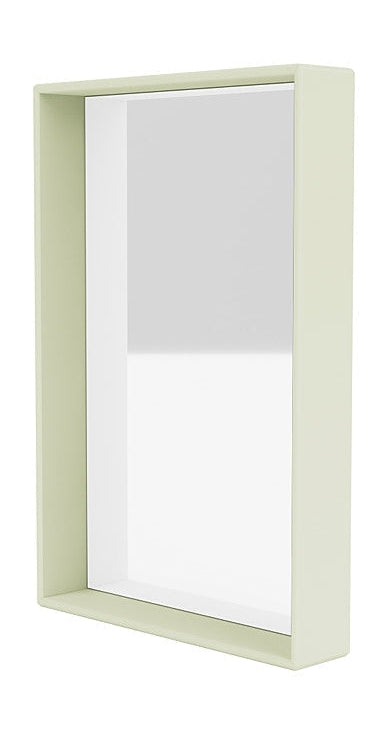 Montana Shelfie Mirror med hyldestamme, Pomelo Green