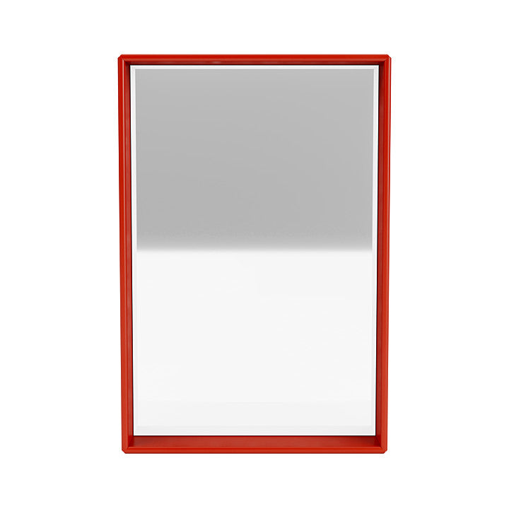 Montana Shelfie Mirror con marco de estante, Rosehip Red