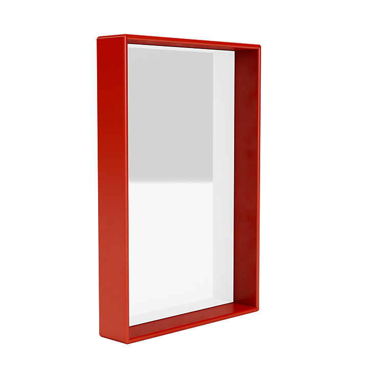 Montana Shelfie Mirror con marco de estante, Rosehip Red