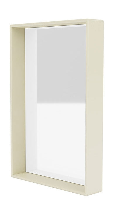 Montana Shelfie Mirror con marco de estante, vainilla White