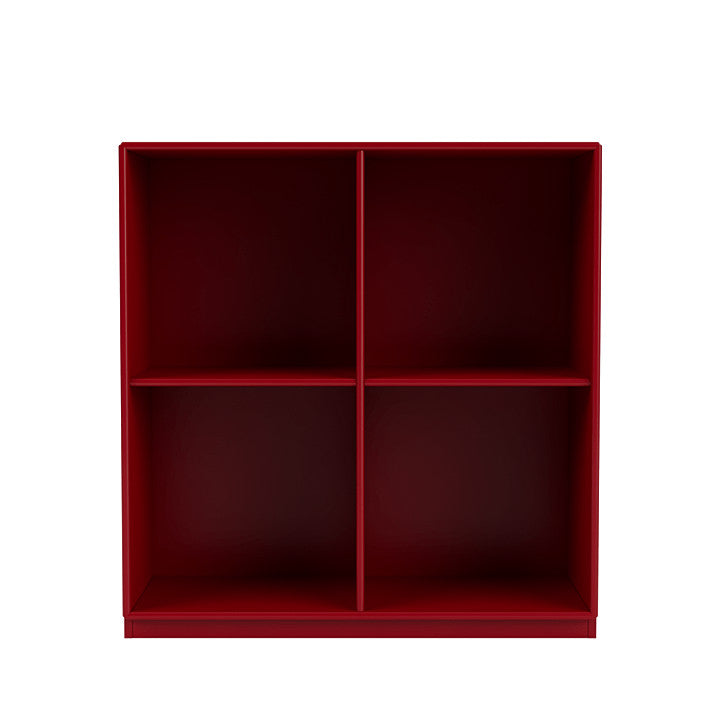 Montana Show Bookcase With 3 Cm Plinth, Beetroot Red