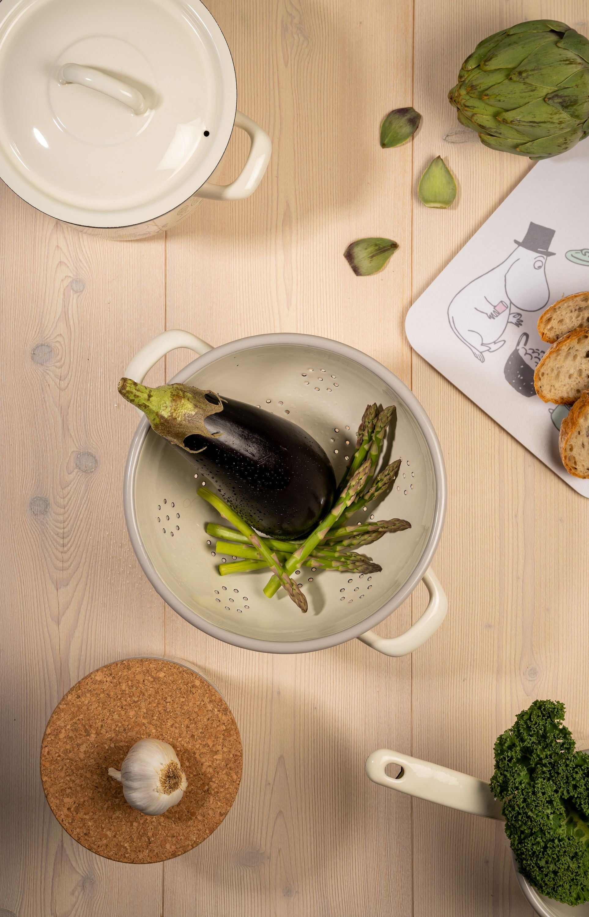 Muurla Moomin Bon Appétit Emaille Jar mit Korkdeckel