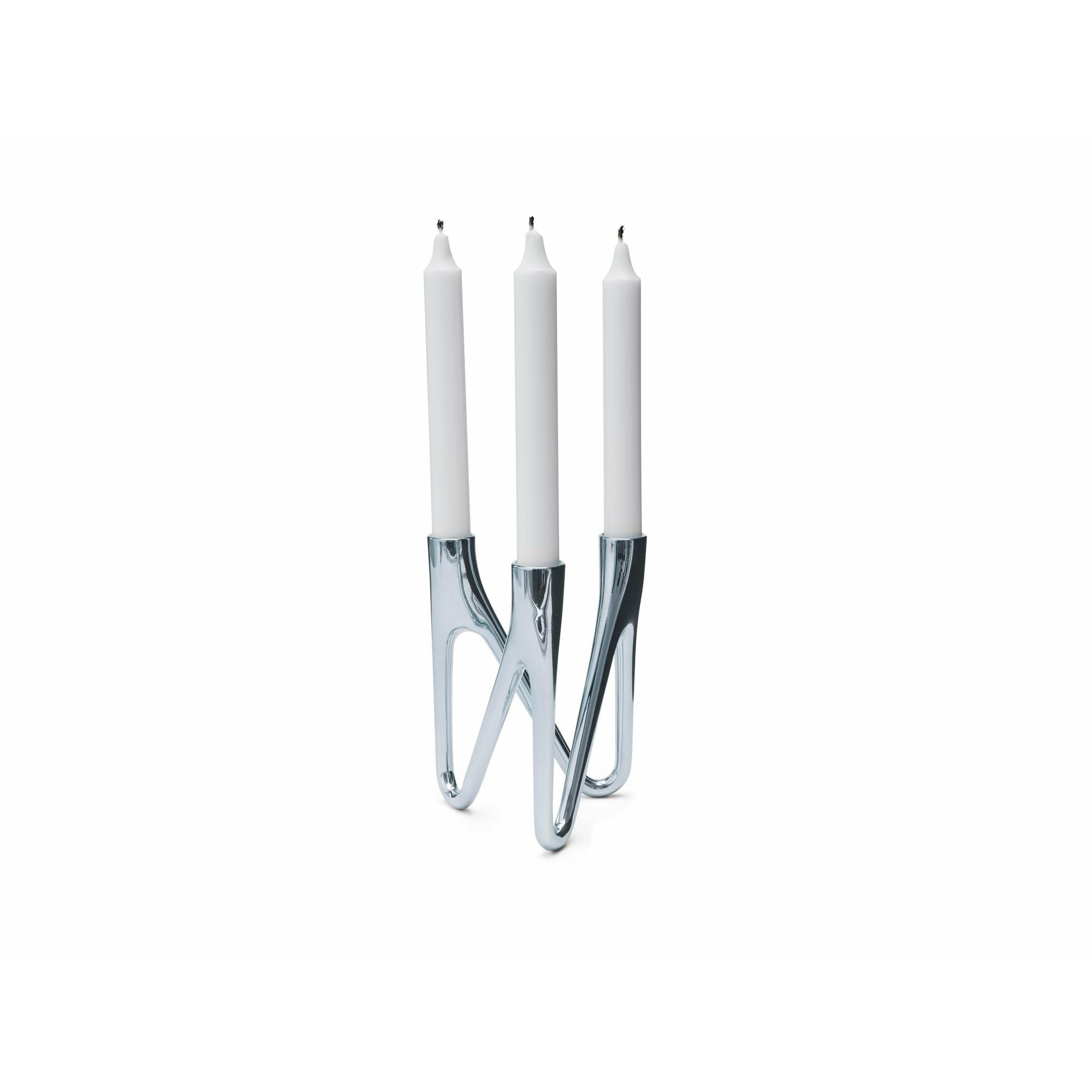 Morsø Roots Candle Holder Chrome, 16,5cm